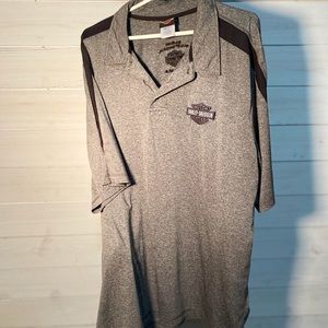 Harley Davison gray short sleeve polo size xxl